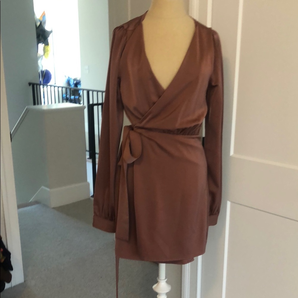NBD Janet Mini Wrap Dress